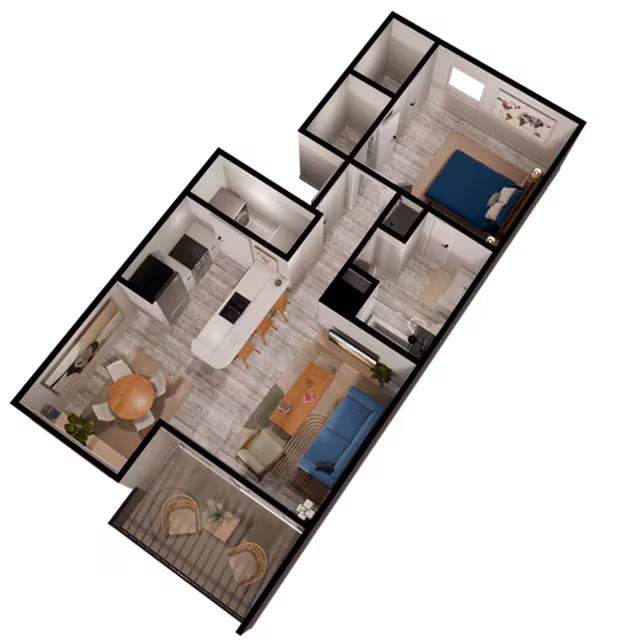 1 Bed • 1 Bath 201 floor plan